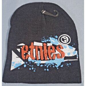 Etnies Beanie Skull Black Cap Hat NEW
